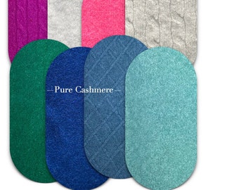 Elbow patches for Cashmere Garments,  100% Pure  Recycled Cashmere, Mending hole, Sew on or Iron on optional, Classic Shape,