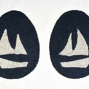 Ellenbogen Patches / Aufnähen & Aufbügeln / Flicken Loch / Recycled Patches / 100% Kaschmir / Pullover Verstärkungen / Ei Form