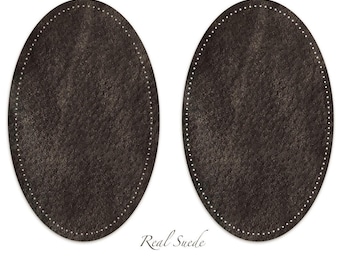 Elbow Patches - Real Suede Jacket Patches -  Recycled Leather Repair Patch -  Suitable for any type of knitwear - Jackets -  Sew on patch