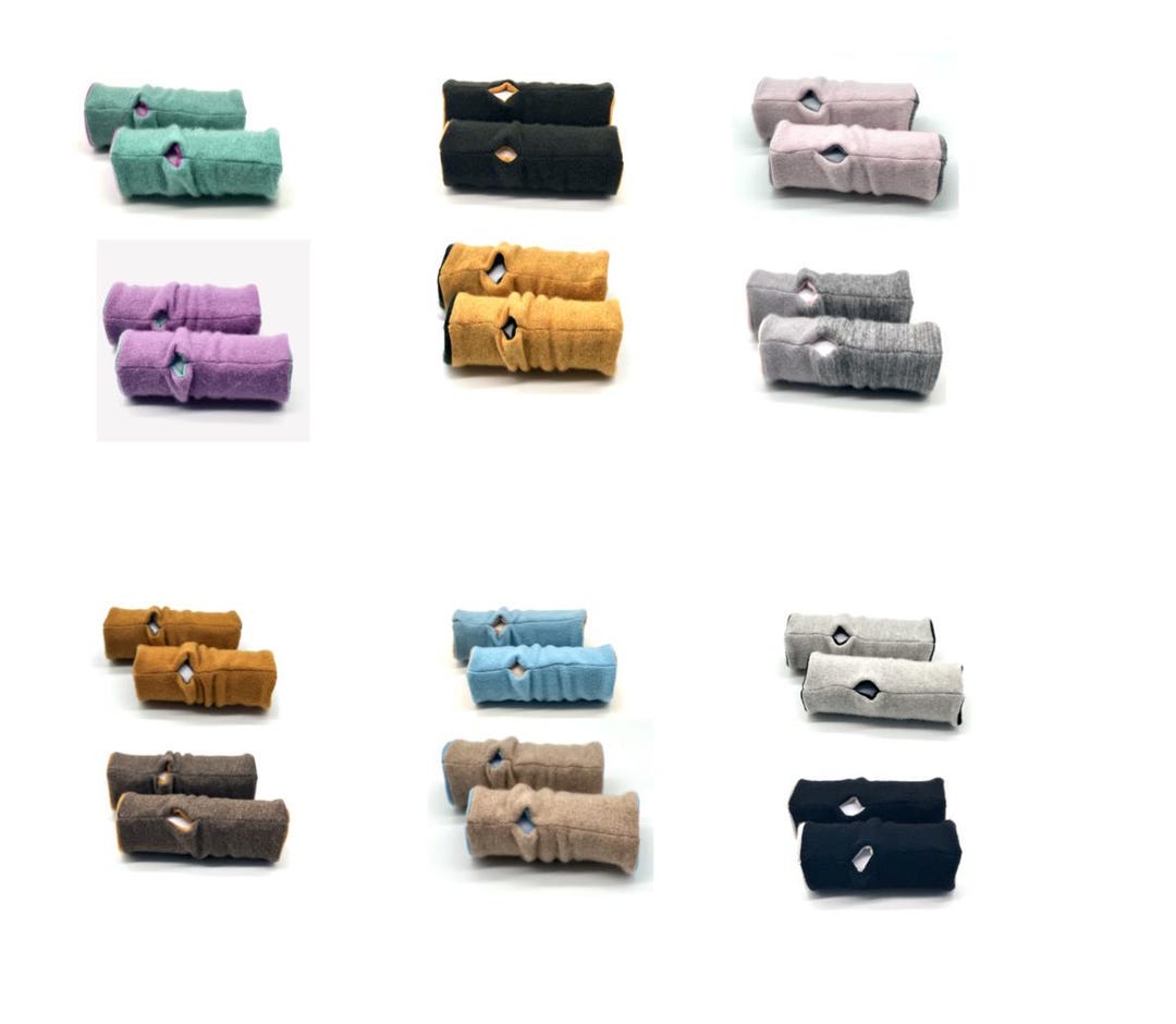 Cashmere Fingerless Gloves: Reversible Knit Hand Warmers - Cosy