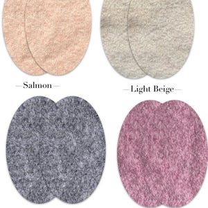 Felted Cashmere Elbow Patches, Sew On or Iron On, Repair Worn Elbows