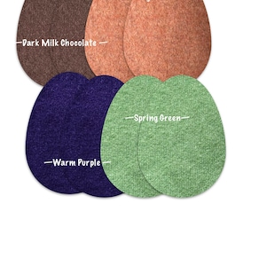 Paar Ellbogenverstärkungen Kaschmir-Patches / Aufnähen & Aufbügeln optional / Slow Stitch Mending / Weiche reine Kaschmir-Wolle