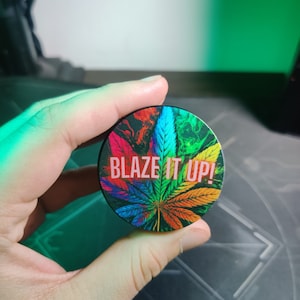 BLAZE It Up! | HERB GRINDER | 50 Mm Aluminum Metallic | Grind Your Herbs With Four Pieces | Unique Mini Cool Grinder Gifts