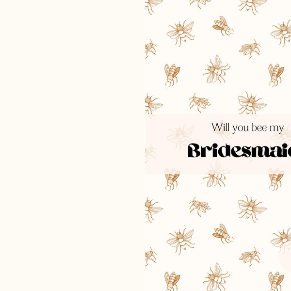 Bridesmaid Proposal Card Template (Folded)