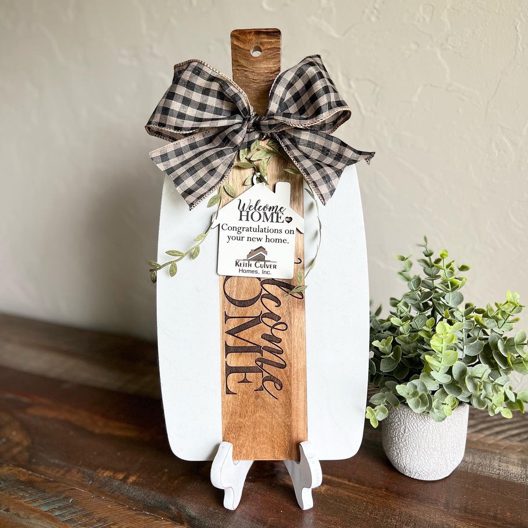 Welcome Home Cutting Board, New Home Gift for Clients, Charcuterie ...