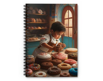 Kid Chef Notebook 11| Whimsical Notebook | Spiral Notebook | Kid & Teen Journal Notebook | Little Boy Joy