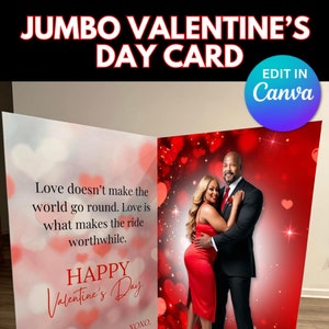 Lost In Love Shade Of Orange Jumbo Valentine's Day Card - Digital File Only