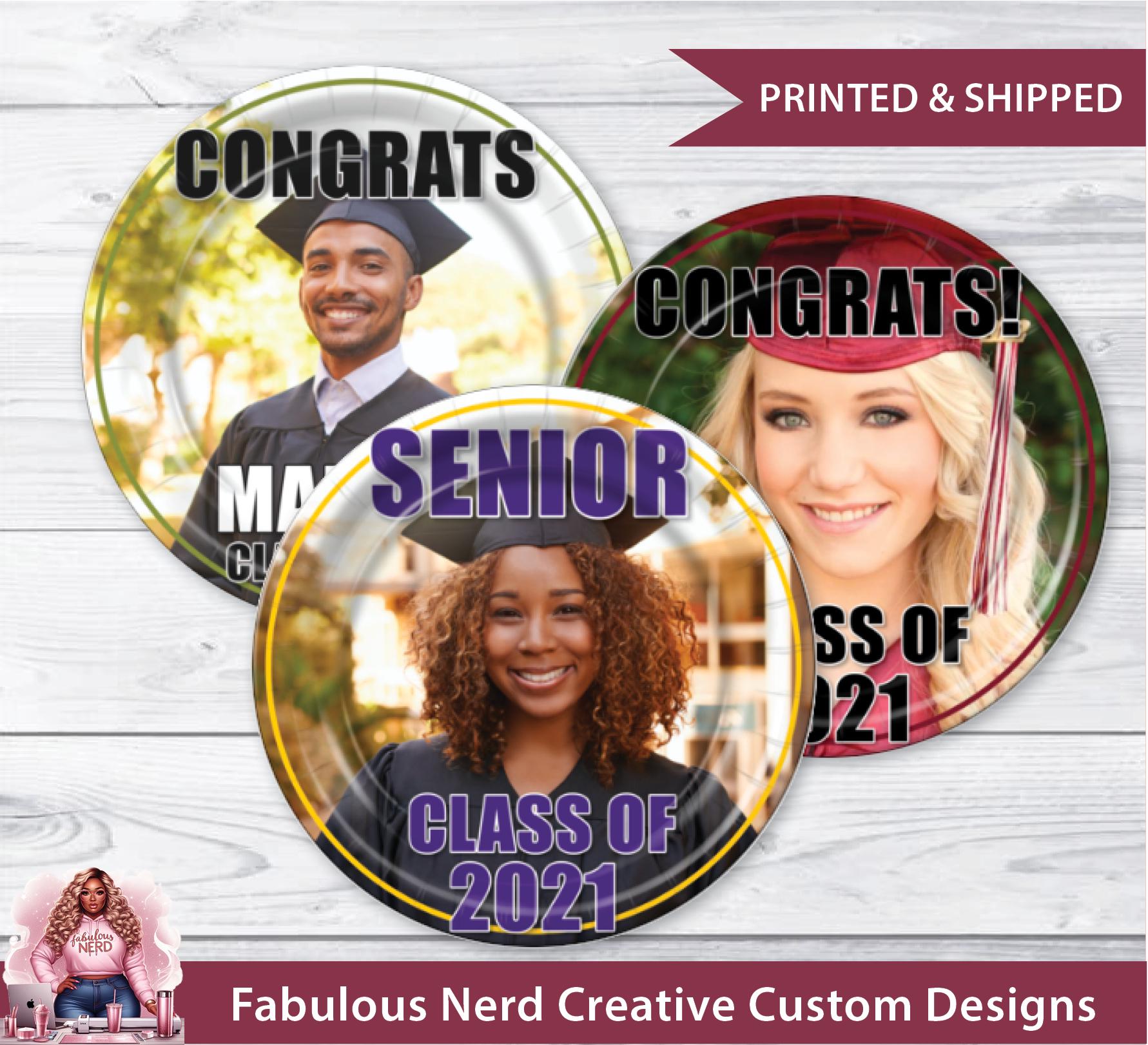 Custom Graduation Party Paper Plates, Personalized Class Of - Etsy