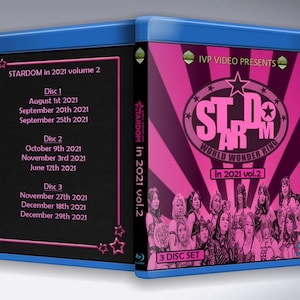 Stardom in 2021 V.2 Three Disc Blu-Ray with Cover Art Joshi Wrestling Puroresu