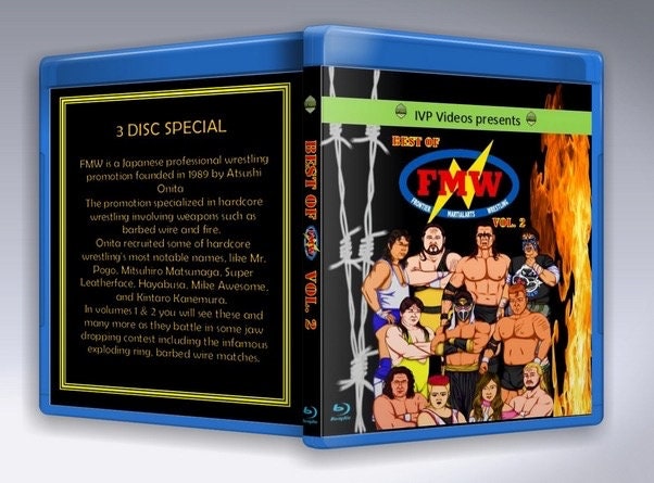 Best of FMW V.2 three Disc Blu-Ray with Cover Art Wrestling Puroresu