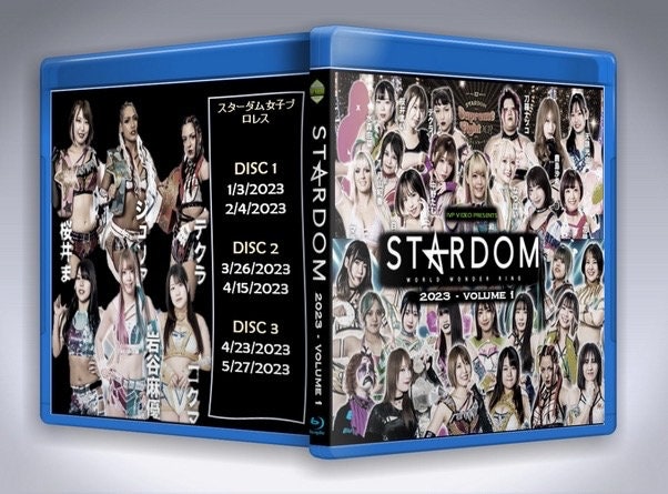 Stardom in 2023 Volume 1 3 Discs with Cover Art Joshi Puroresu Women Wrestling