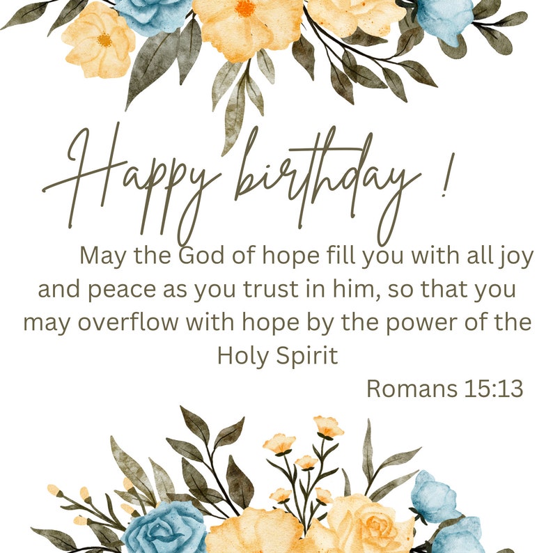 Bible Verse Birthday Card Etsy