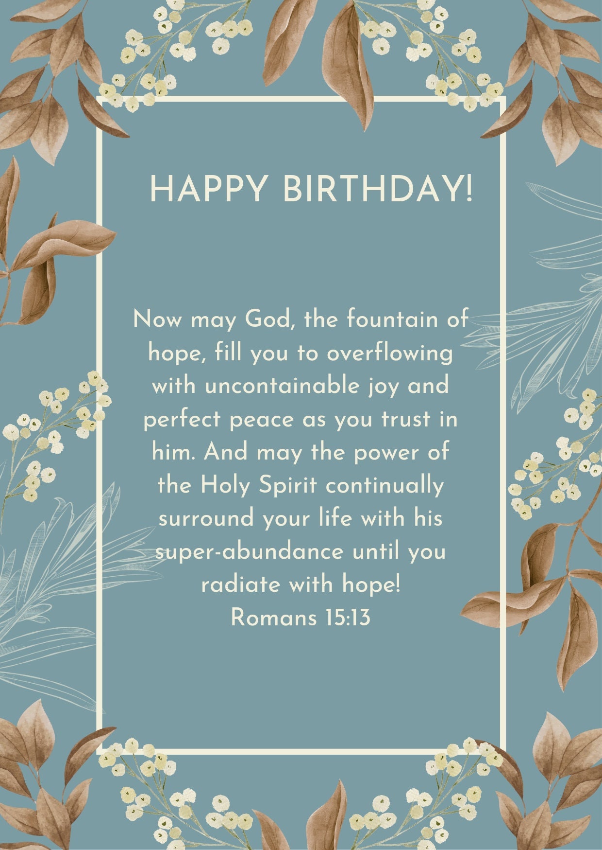 Bible Verse Birthday Wishes Card Etsy