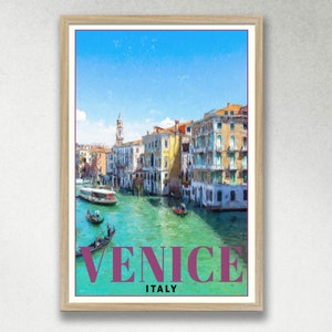 Impressão de arte de Veneza Itália, pôster, impressão de viagem de Veneza, pôster de viagem de Veneza Itália, download digital de arte de parede de Veneza, impressões de sala de estar de Veneza