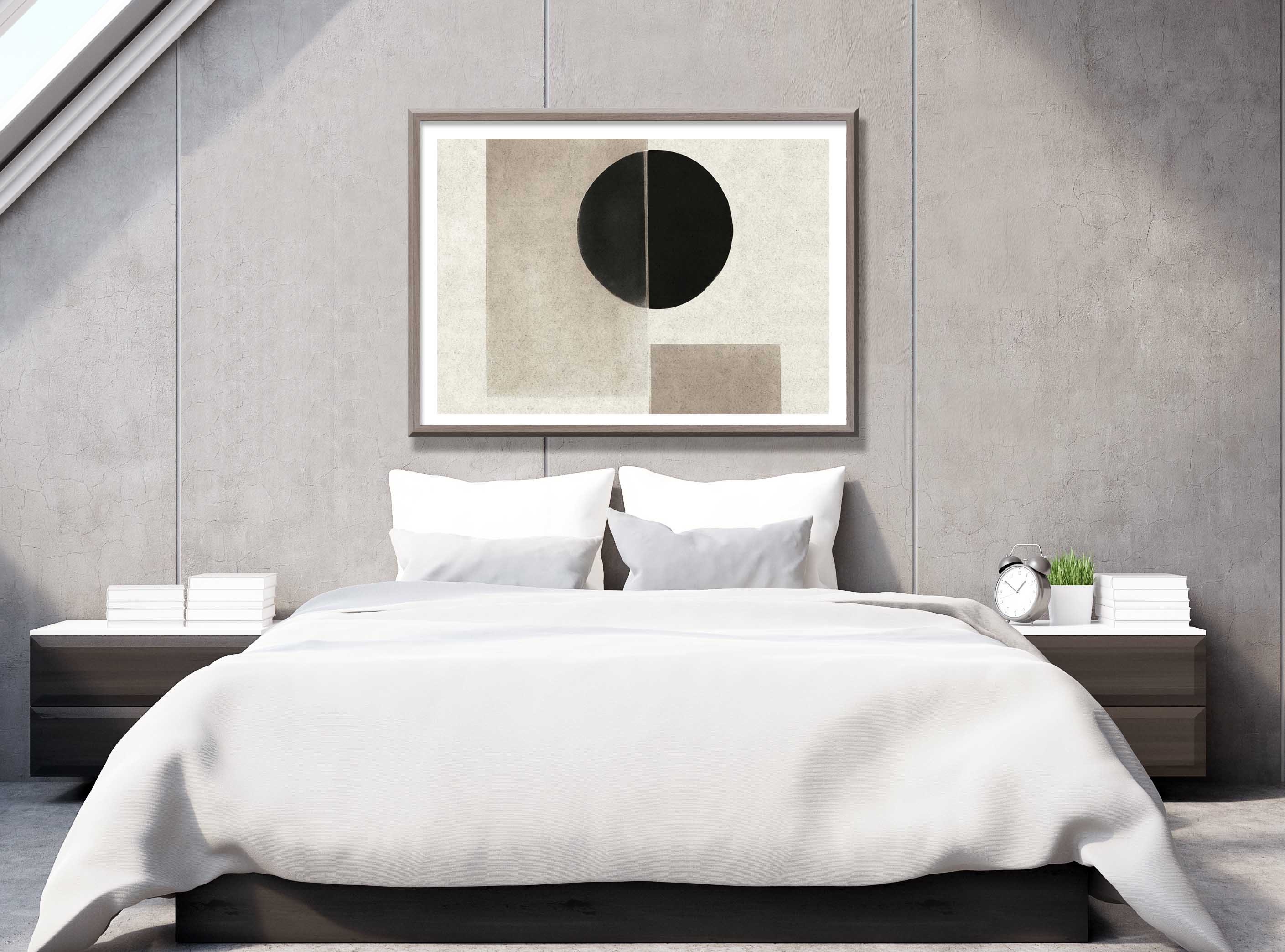 Modern Black and Tan Abstract Art Print, Neutral Abstract Art ...