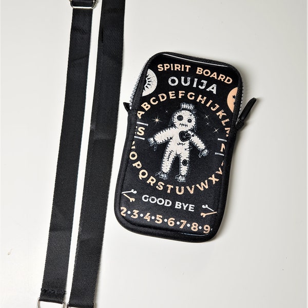 Ouija Voodoo Doll Crossbody Neoprene Phone Bag Suitable for 6.2 or smaller phones Next Day Ship