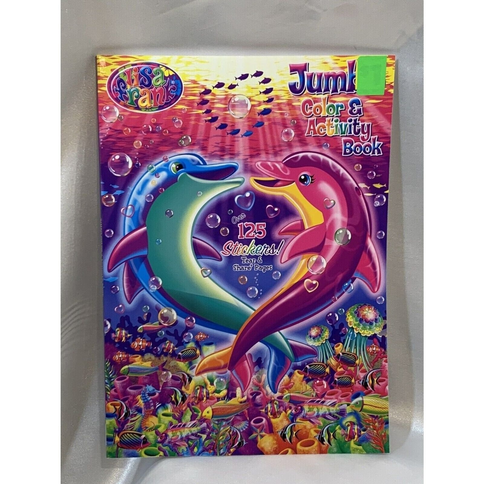 Lisa Frank Jumbo Color & Activity Book 125 Stickers Dancing Dolphins ...