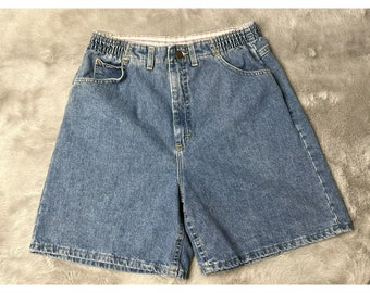 Vintage Lee hoge taille moeder Jean Shorts 12 M zakken Medium Wash Retro VTG 90's