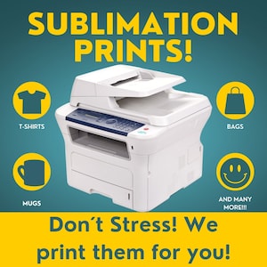 Sublimation prints - US letter size - Use your own design - Premium paper - Made in Germany