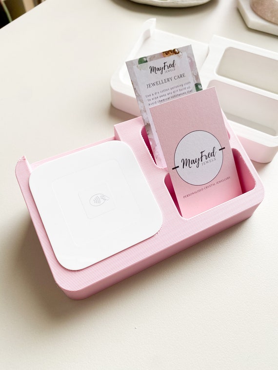 Square reader and business card holder • Customisable • Custom dock • Market stall display • Business card display