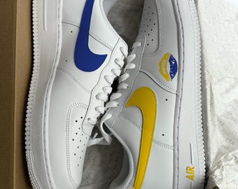 Los Angeles Air Force 1 Custom Blue and Yellow