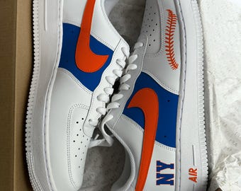 Philadelphia Phillies Inspired Air Force 1 Custom Blue and  display picture 2