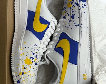 Custom Air Force 1 Blue and Yellow