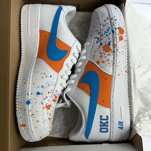 OKC Air Force 1 Custom Orange and Blue