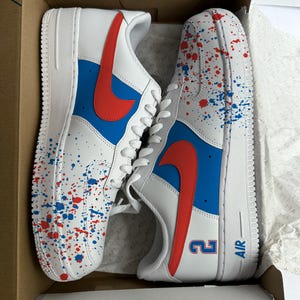 OKC Thunder Inspired Air Force 1 Custom Orange and Blue