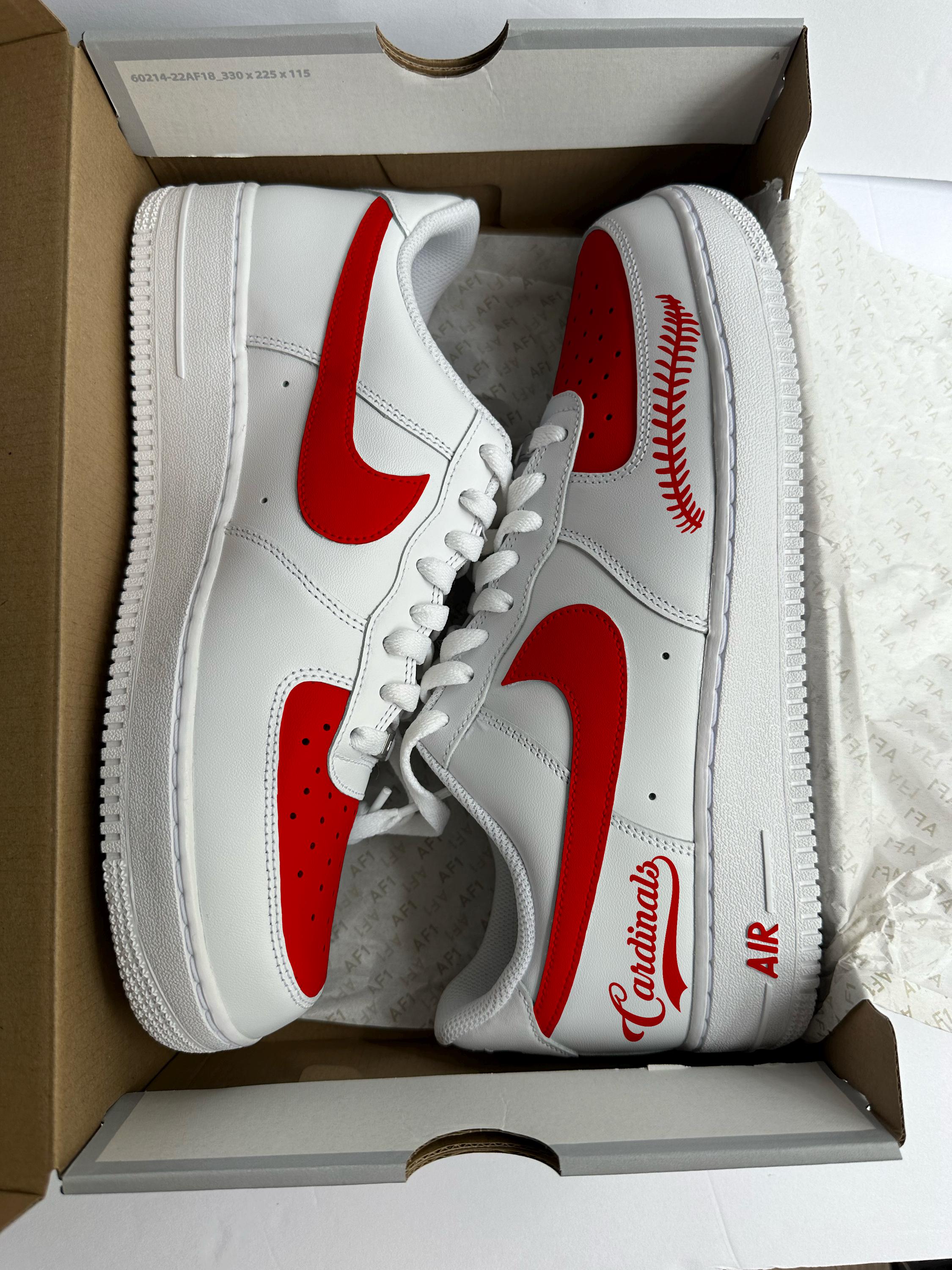 New Air Force 1 Varsity Red/White New In‎ Box Size 12.5 Nike Air Force 1 Supreme Varsity Red / Orange Blaze (Size  main image 2