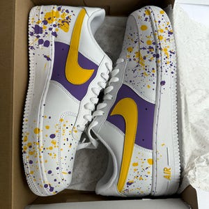 Los Angeles Air Force 1 Custom Purple and Yellow