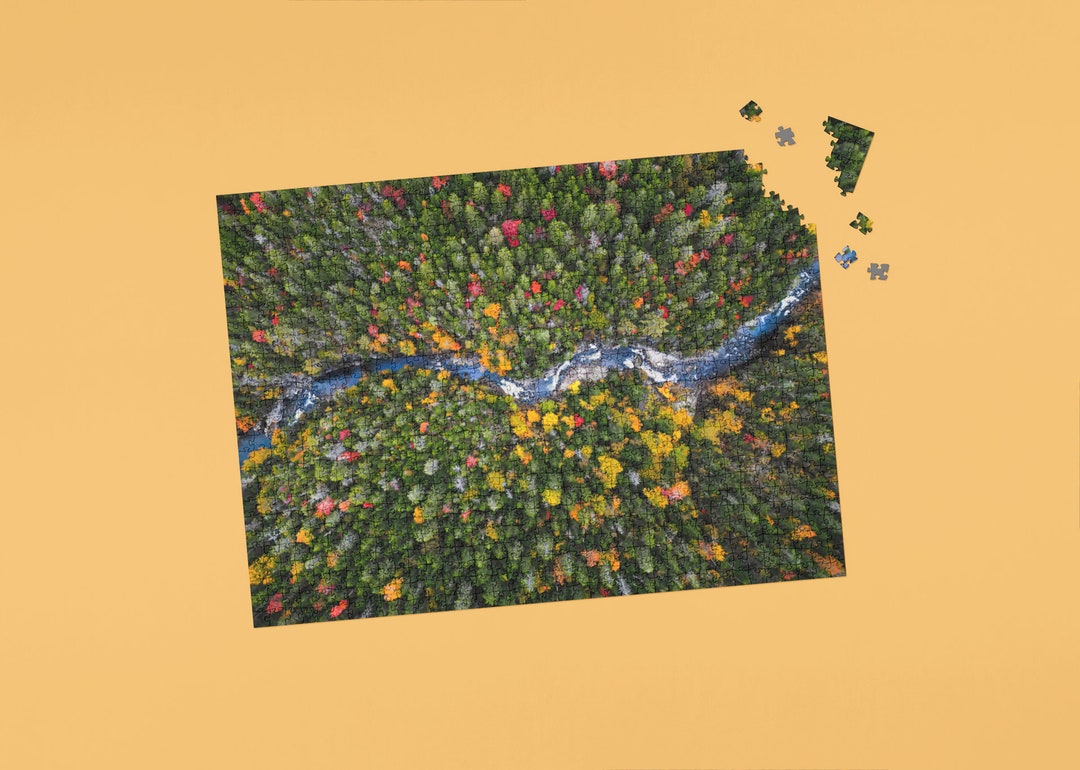 Big Salmon River New Brunswick Fall Forest River Puzzle. 30 Etsy