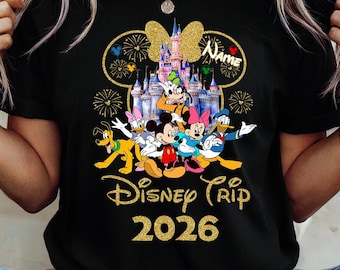Disney Trip 2026 Shirt, Custom Disney Family Trip Shirts, Matching Family Vacation Tee, Magic Kingdom Group T-shirts, Disneyworld Trip
