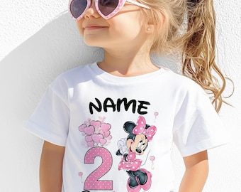 Koszulka Minnie Birthday Girl, spersonalizowana koszulka Minnie Mouse, pasujące koszulki urodzinowe Minnie, koszulka Disney Minnie Birthday Girl