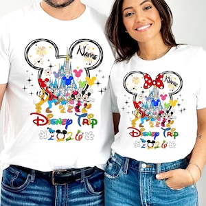 Custom Disney Trip Shirts, Disneyworld Shirts, Disney Vacation T-shirt, Disney Couple Shirt, Disney Family Matching Shirts, Disney Trip GV83 image 1