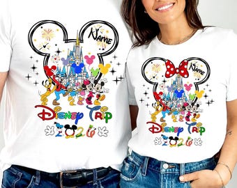 Camisetas personalizadas de viaje a Disney, camisetas de Disneyworld, camisetas de vacaciones en Disney, camisetas de pareja de Disney, camisetas familiares a juego de Disney, viaje a Disney GV83