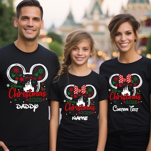 Custom Disney Christmas Shirts, Disneyworld Shirts, Disney Christmas T-shirt, Disney Couple Shirt, Disney Family Matching Shirt, Disney