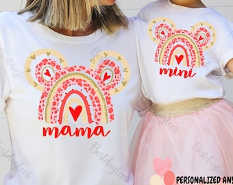 Disney Mama und Mini Shirt, Mini Maus Disney Shirt, Disney Mama Shirt, Individuelles Disney Shirt, Disney Passende Shirts, Disney Familien Shirts OD4