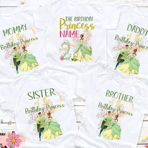 Tiana Birthday Shirt, Tiana Family Birthday shirts, Family Matching Tiana Shirts, Princess Tiana Party theme T-shirts