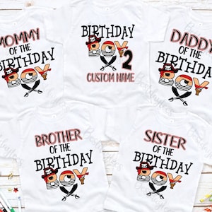 Pirates Birthday shirt, Pirate Birthday boy T-Shirt, Pirates Theme Bday outfit, Family Matching Pirates Birthday Party Shirts, Pirate shirt
