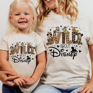 Maglietta unisex Disney Animal Kingdom Topolino e Minnie, maglietta bifacciale Disney Animal Kingdom, maglietta Disney Family Animal Kingdom