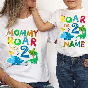 Dinosaur Birthday Shirt, Baby Dinosaur Birthday T-shirts, Family Matching Dinosaur tees, Dino Roar Birthday Kid shirt, Dino theme Birthday
