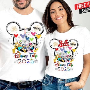 Custom Disney Trip Shirts, Disneyworld Shirts, Disney Vacation T-shirt, Disney Couple Shirt, Disney Family Matching Shirts, Disney Trip GV83