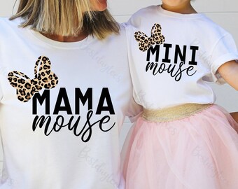 Minnie Maus Schleife Shirt, Disney Mutter Shirts, Minnie Maus Shirt, Disney Damen Shirt, Disney Trip Shirt, Disney Frauen T-Shirts M8