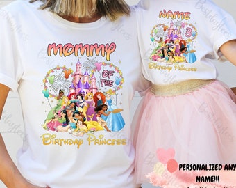 Disney Prinzessinnen Shirt, Prinzessinen Shirts, Geburtstagskind Shirt, Disney Geburtstag Shirts, Disney Passende Shirts, Disney Custom Shirt, Prinzessin 4