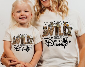 Maglietta unisex Disney Animal Kingdom Topolino Minnie, maglietta bifacciale Disney Animal Kingdom, maglietta Disney Family Animal Kingdom