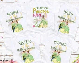 Tiana Birthday Shirt: Matching Family Princess T-Shirts