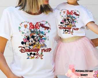 Benutzerdefinierte Disney Reise Shirt, Disney passende Shirts, Disney Urlaub Tshirt, Disney Reise Shirts, Familie Disney Shirts, Disney Kinder T-Shirts GO68