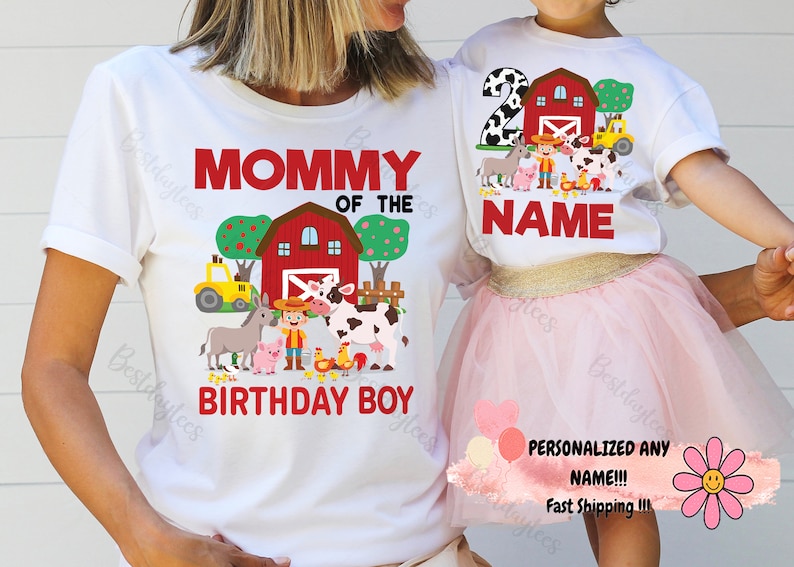 Barnyard Birthday Shirt Farm Theme Birthday Tshirts Farm Etsy