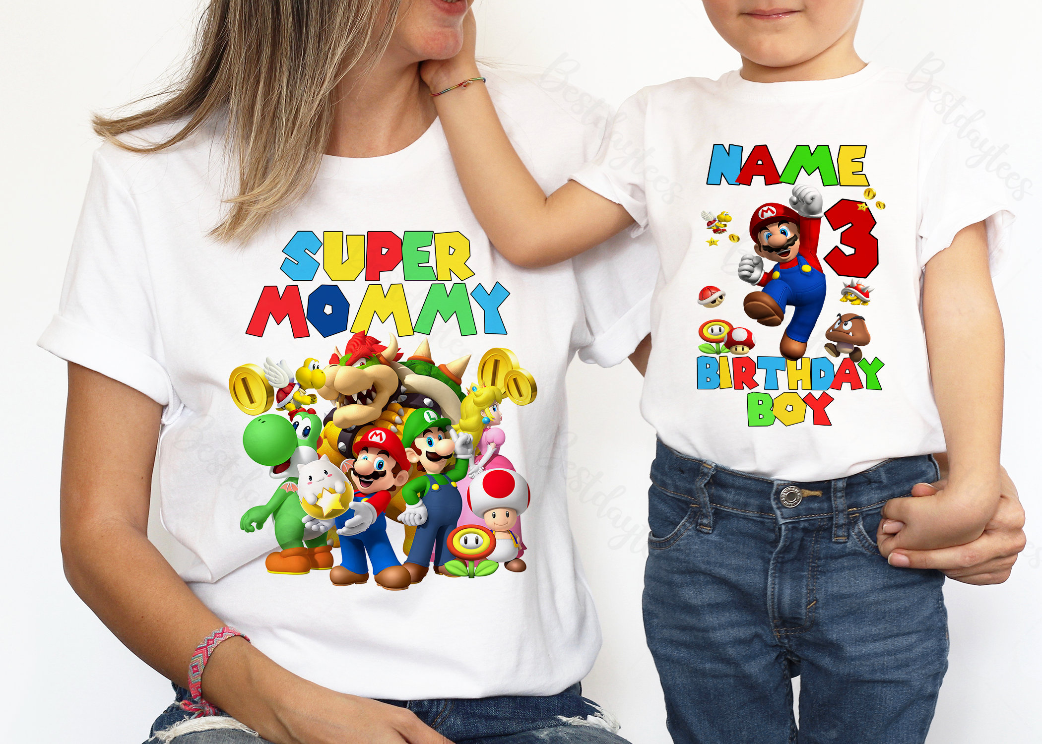 Mario Geburtstag Shirt, Geburtstag Mario Familie Geburtstag Shirts, Super Custom Geburtstag Shirt, Geburtstag Mario Passende T-Shirts, Gamer Geburtstag
